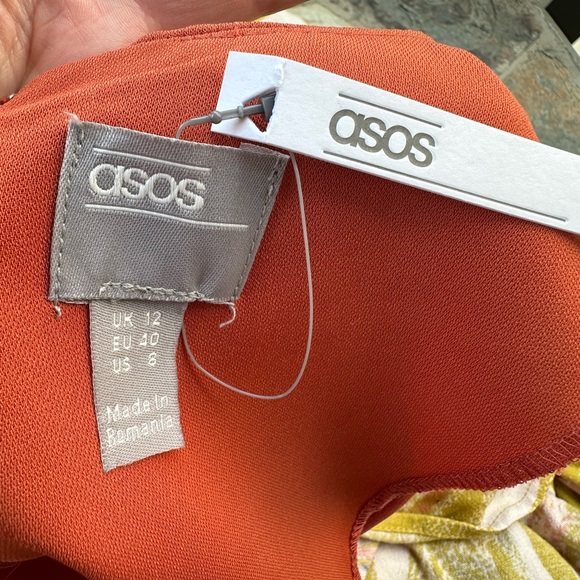 New with tags ASOS copper midi wrap dress size 8 - Picture 10 of 11